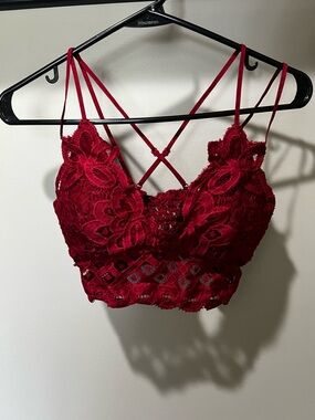 Anemone Deep Wine Lace Bralette